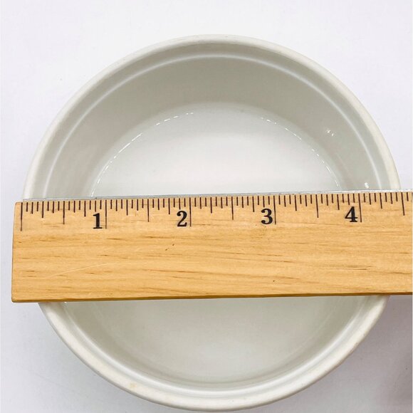 Apilco Porcelain France Quiche Baker Ribbed Floral Baking Dish Pottery Qty 2 - Picture 4 of 5